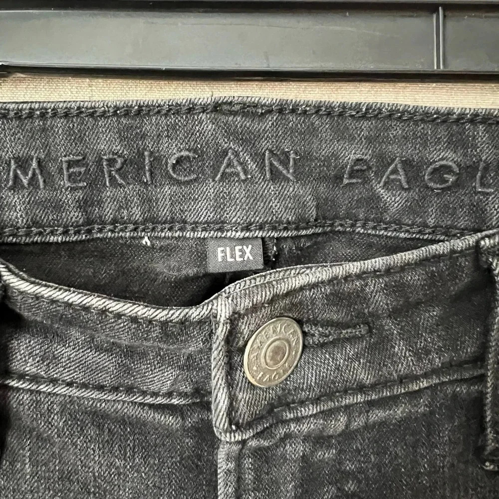 ⭐️American Eagle Flex Slim Jeans in Faded Black Mens Size 30 x 32 - Picture 8 of 15